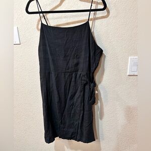 Nine West, spaghetti strap black wrap style dress, size 1X